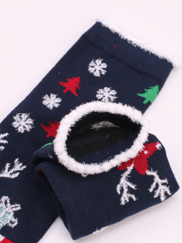 New autumn and winter woolen socks Christmas mid-calf socks Christmas socks - Hiccupzz