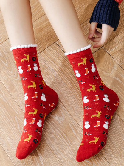 New autumn and winter woolen socks Christmas mid-calf socks Christmas socks - Hiccupzz