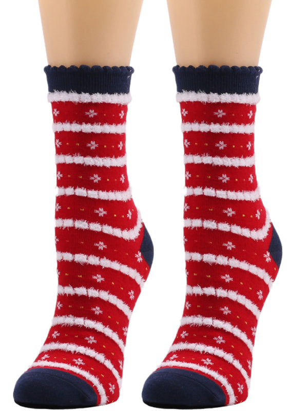New autumn and winter woolen socks Christmas mid-calf socks Christmas socks - Hiccupzz