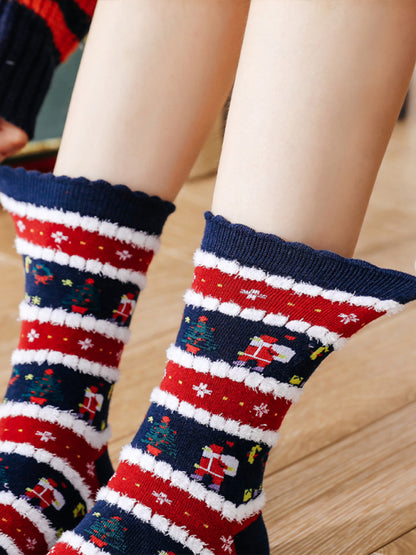 New autumn and winter woolen socks Christmas mid-calf socks Christmas socks - Hiccupzz