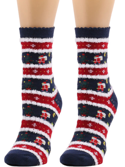 New autumn and winter woolen socks Christmas mid-calf socks Christmas socks - Hiccupzz
