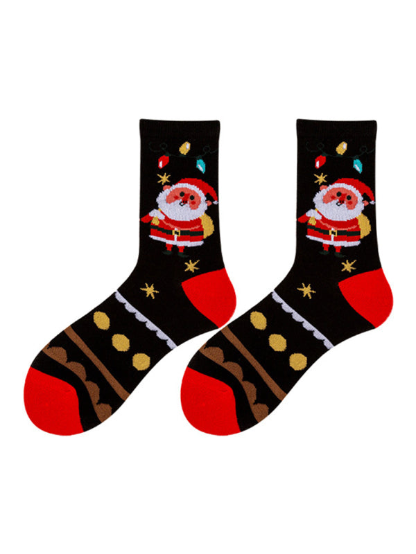 New autumn and winter Christmas mid-calf socks Christmas socks - Hiccupzz