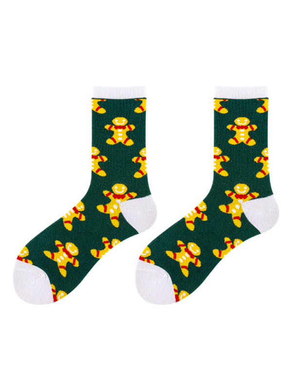 New autumn and winter Christmas mid-calf socks Christmas socks - Hiccupzz