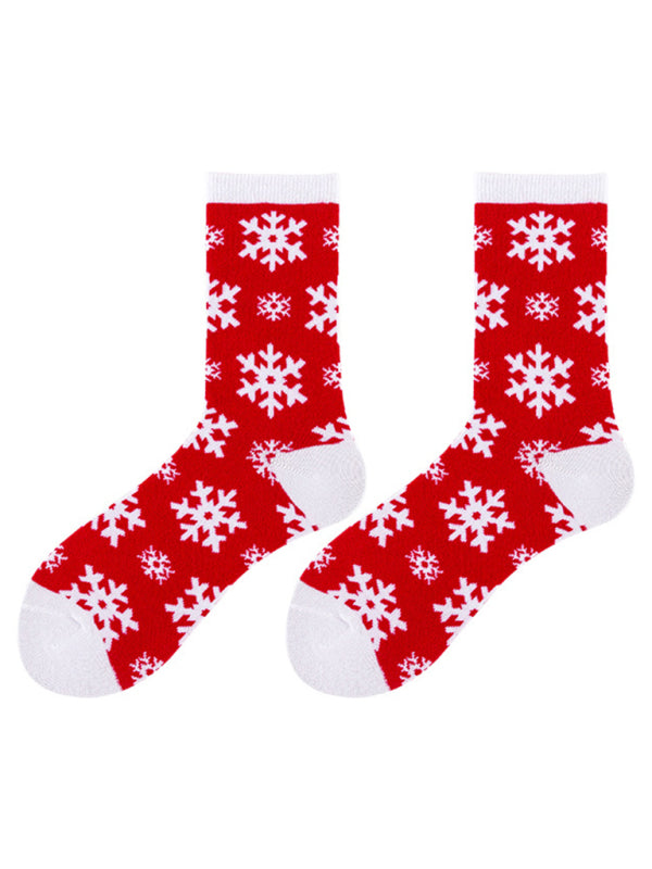 New autumn and winter Christmas mid-calf socks Christmas socks - Hiccupzz