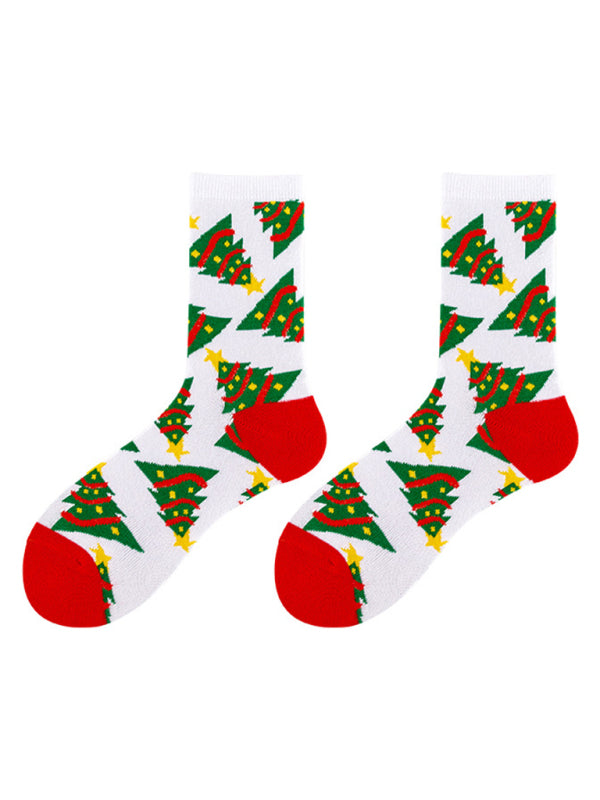 New autumn and winter Christmas mid-calf socks Christmas socks - Hiccupzz
