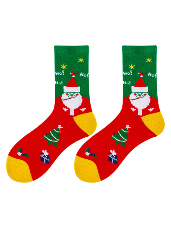 New autumn and winter Christmas mid-calf socks Christmas socks - Hiccupzz