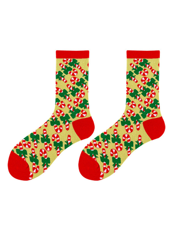 New autumn and winter Christmas mid-calf socks Christmas socks - Hiccupzz