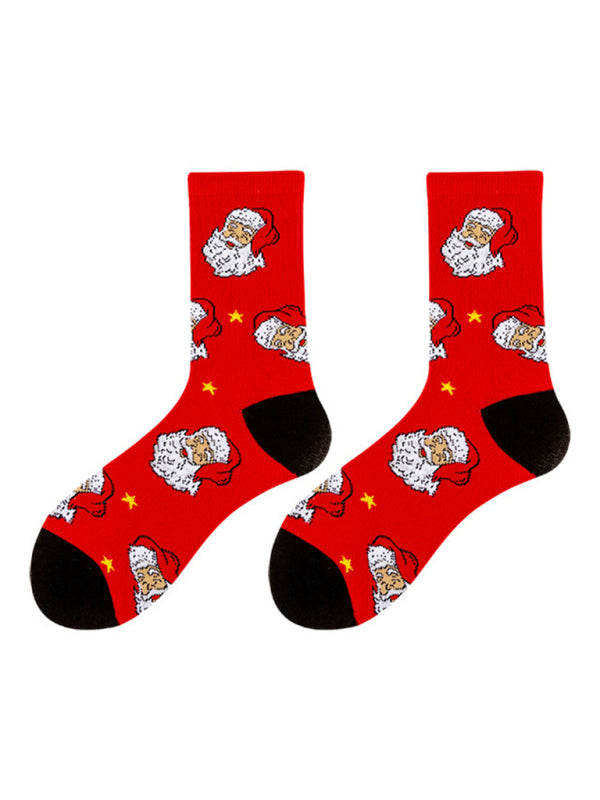 New autumn and winter Christmas mid-calf socks Christmas socks - Hiccupzz
