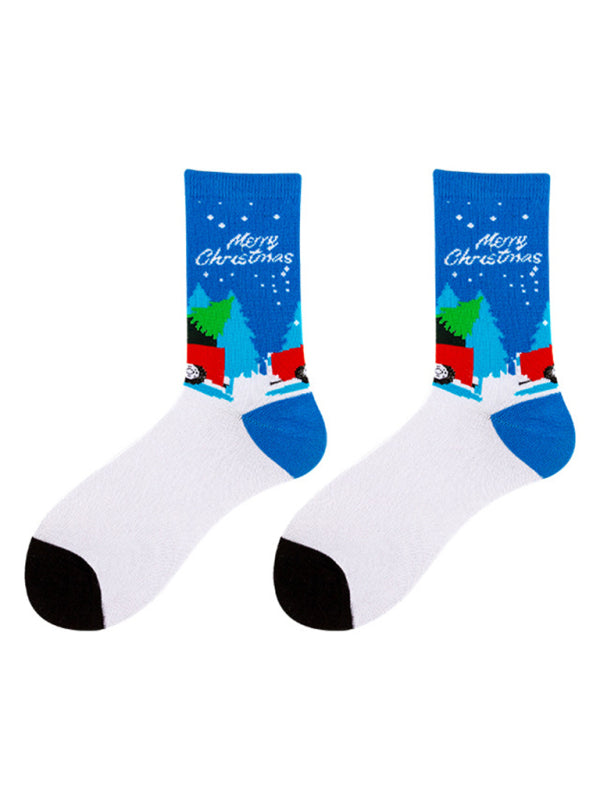 New autumn and winter Christmas mid-calf socks Christmas socks - Hiccupzz