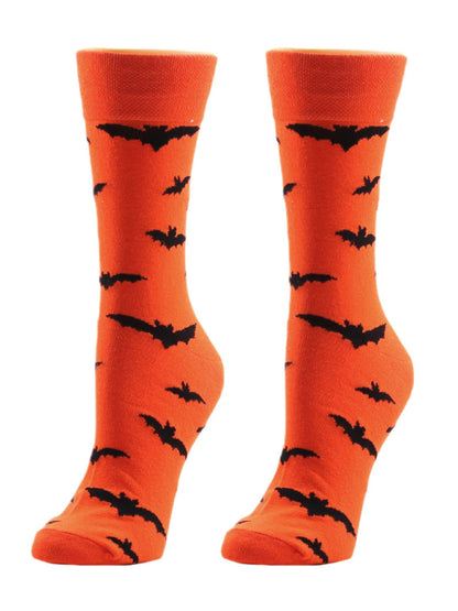 New Autumn and Winter Halloween Pumpkin Devil Bat Cartoon Mid-calf Socks - Hiccupzz