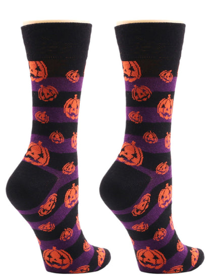 New Autumn and Winter Halloween Pumpkin Devil Bat Cartoon Mid-calf Socks - Hiccupzz
