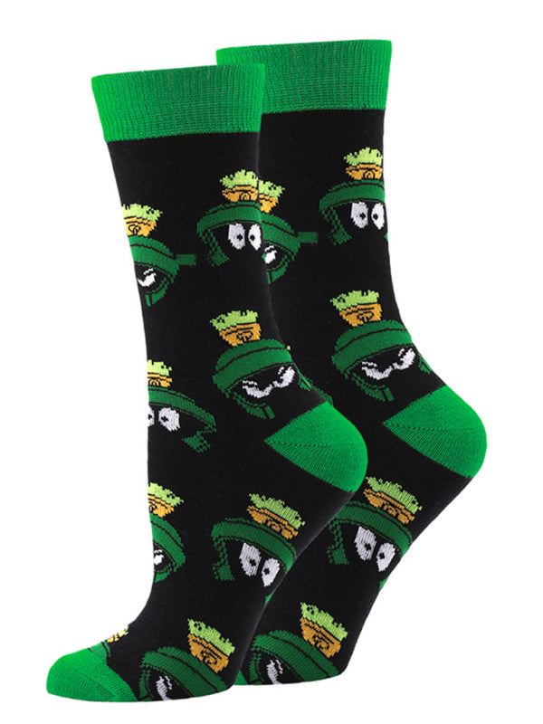 New Autumn and Winter Halloween Pumpkin Devil Bat Cartoon Mid-calf Socks - Hiccupzz