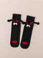 New Christmas gift knitted holding hands socks magnetic socks funny personalized couple socks - Hiccupzz
