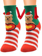 New Coral Velvet Christmas Socks Autumn and Winter Cotton Stickers Magnet Hand Socks Mid-Tube Socks - Hiccupzz