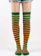 New daily casual over-the-knee socks for women long Christmas and Halloween striped stockings - Hiccupzz