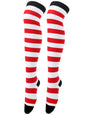 New daily casual over-the-knee socks for women long Christmas and Halloween striped stockings - Hiccupzz