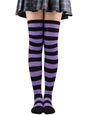 New daily casual over-the-knee socks for women long Christmas and Halloween striped stockings - Hiccupzz