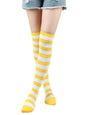 New daily casual over-the-knee socks for women long Christmas and Halloween striped stockings - Hiccupzz