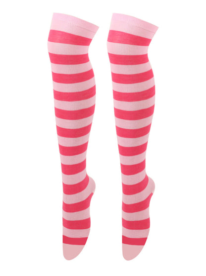 New daily casual over-the-knee socks for women long Christmas and Halloween striped stockings - Hiccupzz