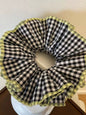 cute Four-layer plaid lace hair tie