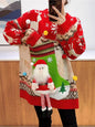 New Santa Sock Pocket New Fawn Knitted Sweater