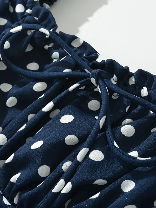 Polka dot print slip dress