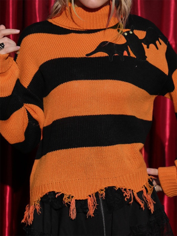 Halloween Bat Knit Sweater