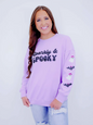 Halloween Skeleton Man Sequin Top Long Sleeve Pullover Sweatshirt - Hiccupzz