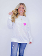 Halloween Skeleton Man Sequin Top Long Sleeve Pullover Sweatshirt - Hiccupzz