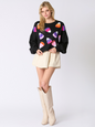 Halloween Candy Sequins Long Sleeve Casual Pullover Sweatshirt - Hiccupzz