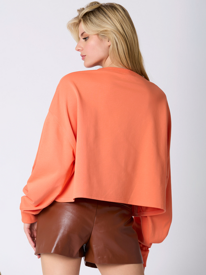 Halloween Candy Sequins Long Sleeve Casual Pullover Sweatshirt - Hiccupzz