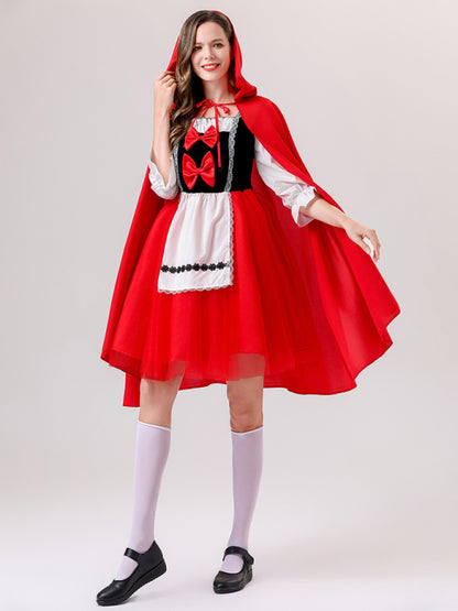 Halloween role-playing fairy tale COS Little Red Riding Hood and the Wolf drama costume performance clothing - Hiccupzz