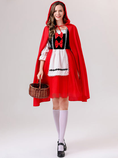 Halloween role-playing fairy tale COS Little Red Riding Hood and the Wolf drama costume performance clothing - Hiccupzz