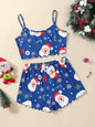 Christmas Alphabet Santa Claus Printed Two Piece Loungewear Set - Hiccupzz
