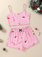Christmas Alphabet Santa Claus Printed Two Piece Loungewear Set - Hiccupzz