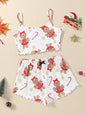 Christmas Cute Snowflake Print Two Piece Loungewear Set - Hiccupzz