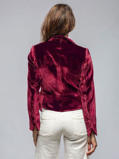 New style gold velvet suit one button slim casual suit - Hiccupzz