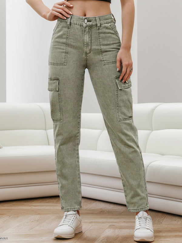 Women's Multi-Pocket Cargo Pants - Hiccupzz