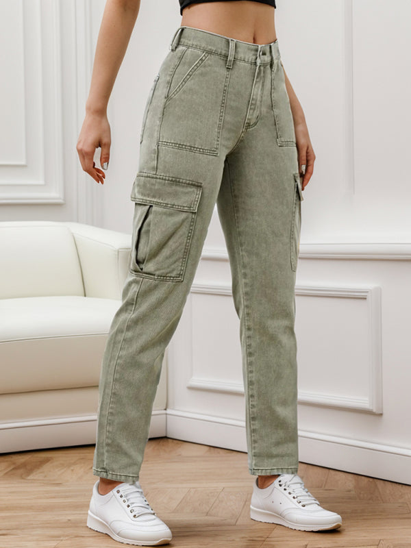 Women's Multi-Pocket Cargo Pants - Hiccupzz