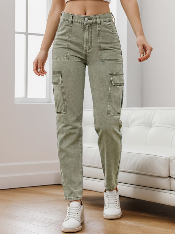 Women's Multi-Pocket Cargo Pants - Hiccupzz