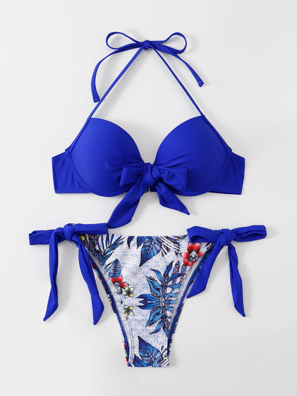 Women's Fashion Two-tone Printed Bikini