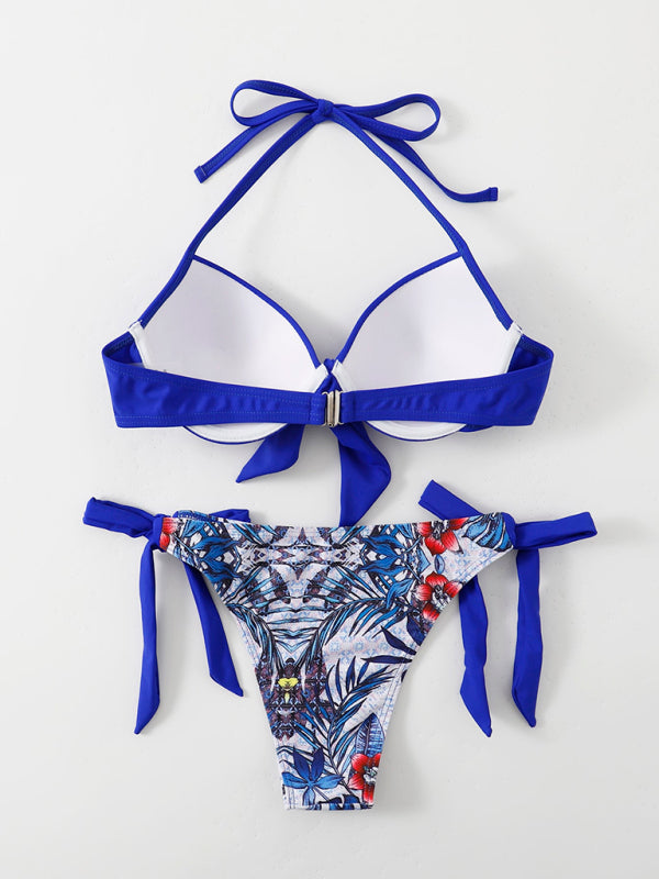 Women's Fashion Two-tone Printed Bikini