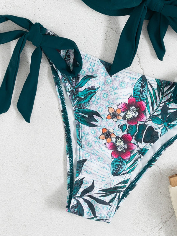 Women's Fashion Two-tone Printed Bikini