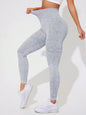 Frosted Peach Wash Hip Trousers: Trendy Sports Tights & Leggings