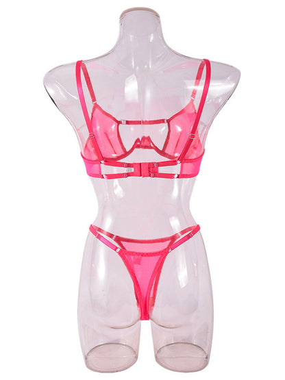 Mesh see-through handmade hot diamond sexy lingerie set