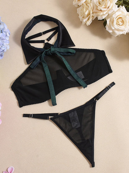 See-through skirt mesh underwear JK uniform playful underwear fun suit