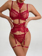 Eyelash Lace Fishbone Garter Sexy Body Shaping Lingerie
