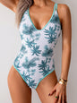 Floral Print Sexy Sports One-Piece Swimsuit Bikini