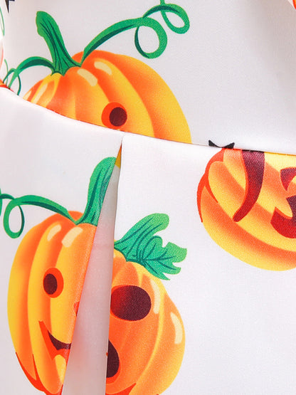 Halloween children's clothing, girls cosplay witch pumpkin performance dress princess dress - Hiccupzz