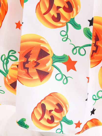 Halloween children's clothing, girls cosplay witch pumpkin performance dress princess dress - Hiccupzz